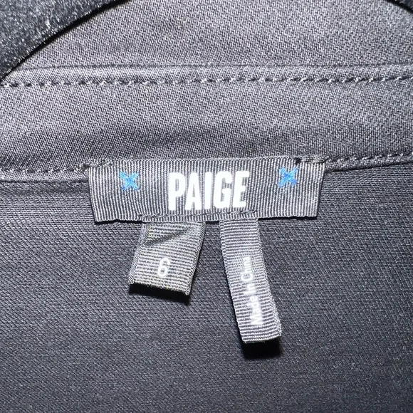 Paige Short Sleeve Black Jumpsuit Size 6 - Picture 8 of 12